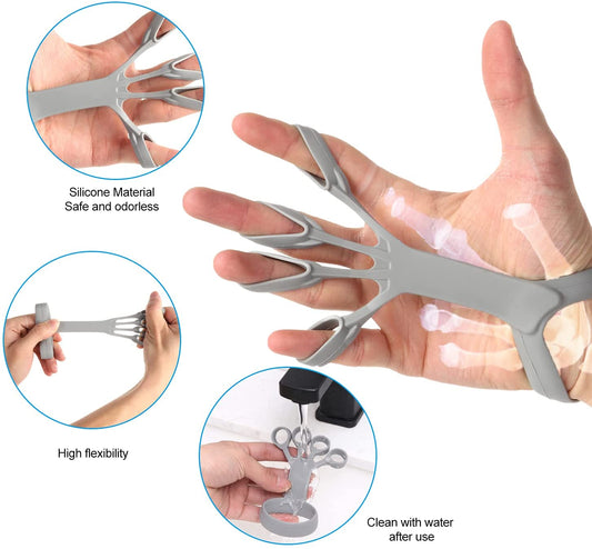 Silicone Grip Device Finger Exercise Stretcher Arthritis Hand Grip Trainer Strengthen.